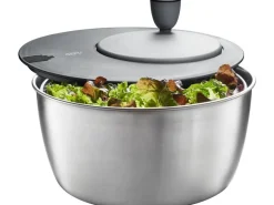 GEFU Salatschleuder Rotare 25 cm, Schwarz/Silber