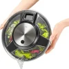 GEFU Salatschleuder Speed Wing 27 cm, Schwarz/Silber matt