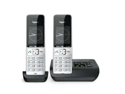 Gigaset Schnurlostelefon Comfort 500A Duo Schwarz/Silber