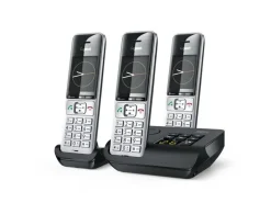 Gigaset Schnurlostelefon Comfort 500A Trio Schwarz/Silber