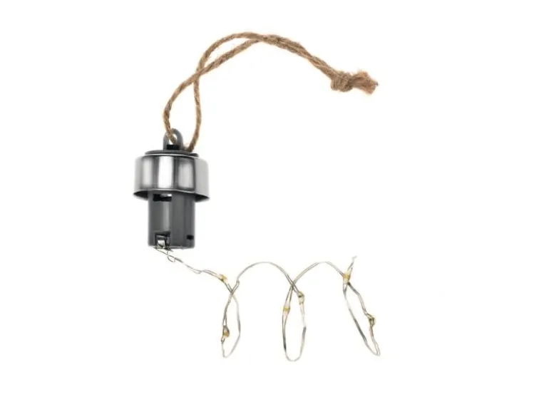 Glorex Lichterkette für Flaschen 10 cm, Silber