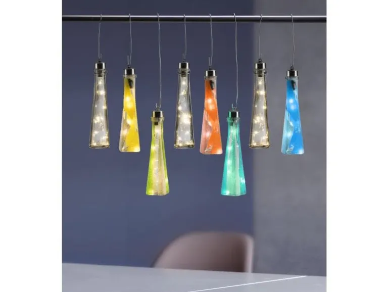 Glorex Lichterkette für Flaschen 10 cm, Silber