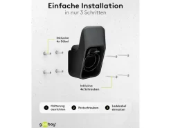 Goobay Wandhalterung mit Kabelablage für Ladekabel Typ-2