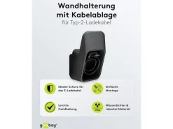Goobay Wandhalterung mit Kabelablage für Ladekabel Typ-2