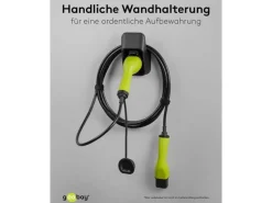 Goobay Wandhalterung mit Kabelablage für Ladekabel Typ-2
