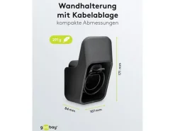 Goobay Wandhalterung mit Kabelablage für Ladekabel Typ-2