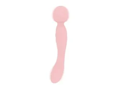 Good Vibes Only Doppelseitiger Wand Vibrator Soft Silicone Rosa Rosa