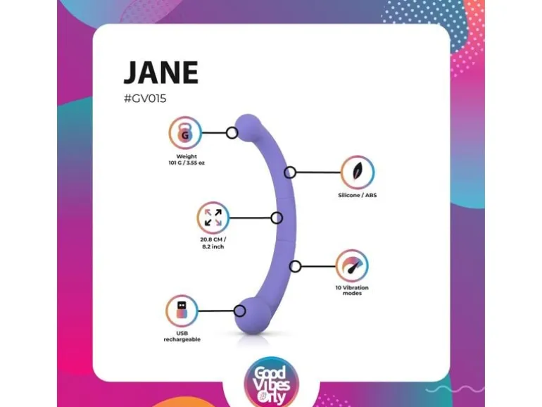 Good Vibes Only Doppelter Vibrator Jane Lila Lila