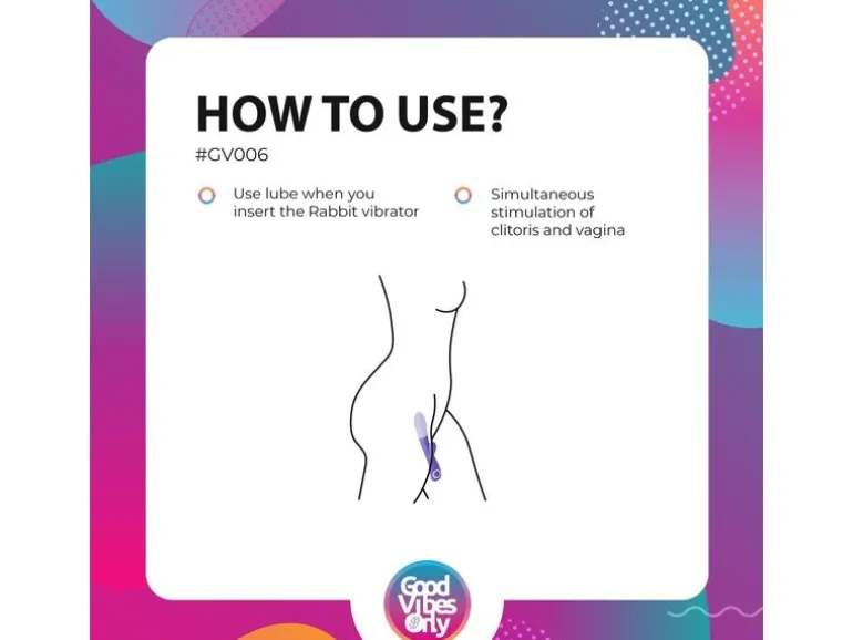 Good Vibes Only Fane Rabbit Vibrator Lila