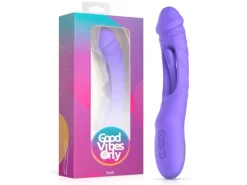 Good Vibes Only Flax Vibrierender Dildo mit GPunktStimulator Lila