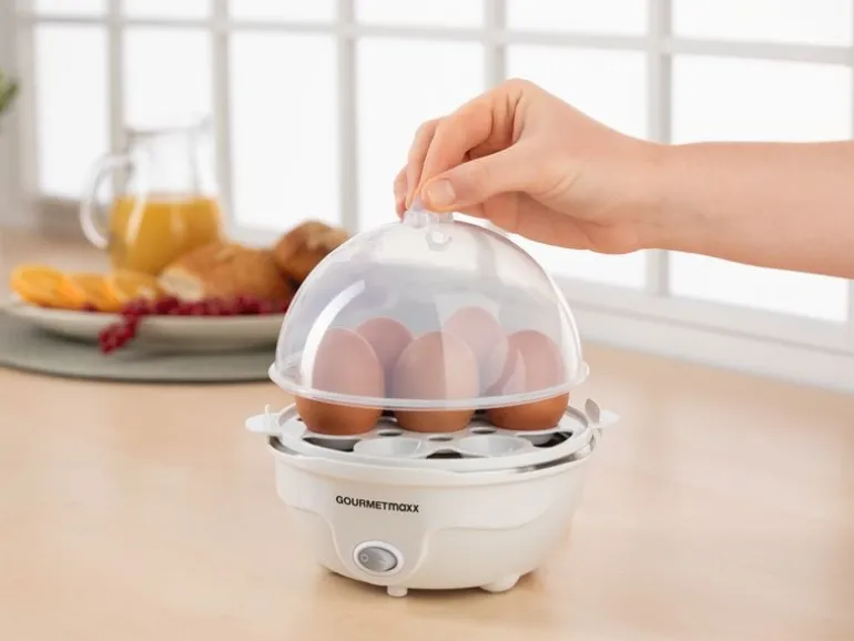 GOURMETmaxx Eierkocher 7 Eier, Weiss