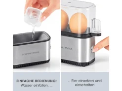 GOURMETmaxx Eierkocher Kompakt 2.0 Silber, 2 Eier