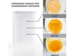 GOURMETmaxx Eierkocher Kompakt 2.0 Silber, 2 Eier