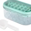 GOURMETmaxx Eiswürfelbox 2in1, Transparent / Mint, 4-teilig