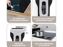 GOURMETmaxx Glaskeramikschaber 4 Ersatzklingen