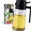 GOURMETmaxx Öl Spender 470 ml, Schwarz/Transparent