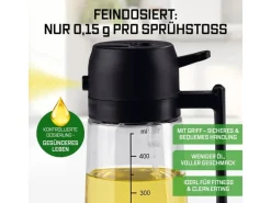 GOURMETmaxx Öl Spender 470 ml, Schwarz/Transparent