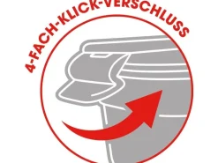 GOURMETmaxx Vorratsbehälter Klick-It 5.86 l, Blau/Transparent