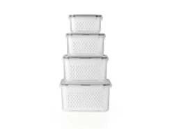 GOURMETmaxx Vorratsdose 12-teilig, 4 l, Weiss