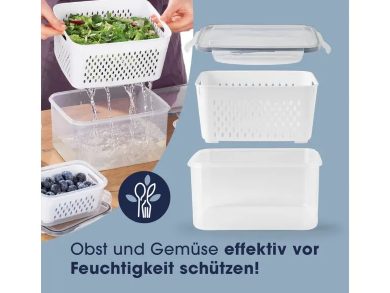 GOURMETmaxx Vorratsdose 12-teilig, 4 l, Weiss