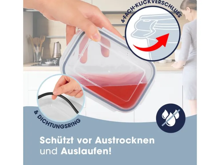GOURMETmaxx Vorratsdose 12-teilig, 4 l, Weiss