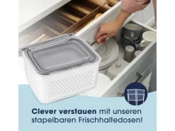 GOURMETmaxx Vorratsdose 12-teilig, 4 l, Weiss