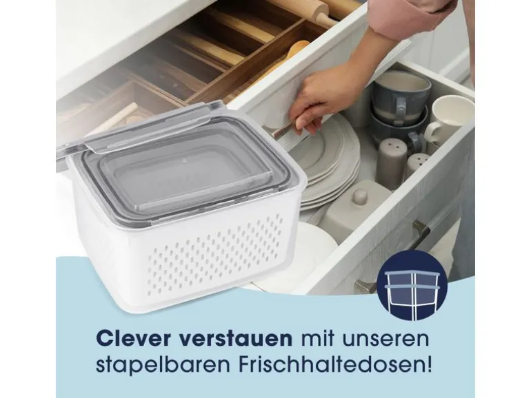 GOURMETmaxx Vorratsdose 12-teilig, 4 l, Weiss