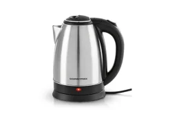 GOURMETmaxx Wasserkocher 1.8 l, Schwarz/Silber