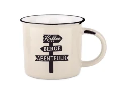 Grafik Werkstatt Vintage Becher Bergglück, Kaffee, Berge, Abenteuer