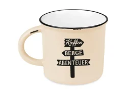 Grafik Werkstatt Vintage Becher Bergglück, Kaffee, Berge, Abenteuer