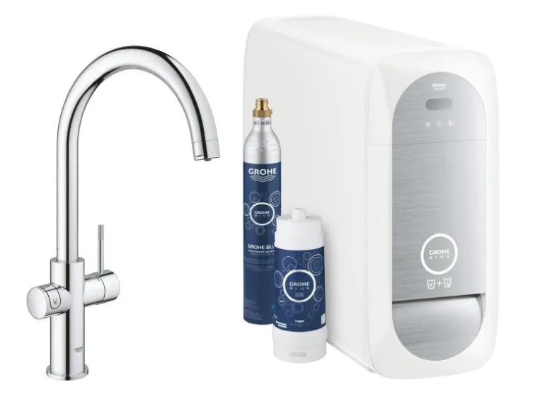 GROHE Blue Home C-Auslauf, Starter Kit, Chrom