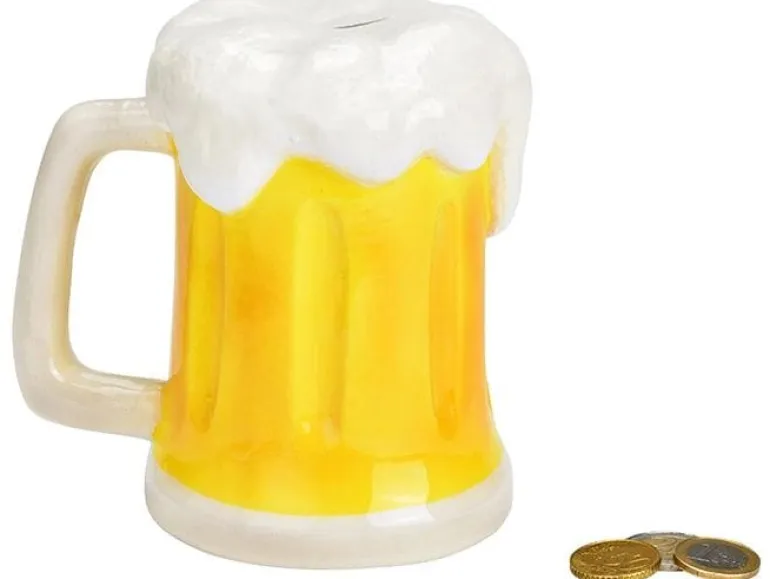 G. Wurm Spardose Bier 14 x 14 x 11 cm
