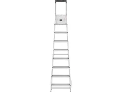 Hailo Bockleiter L60, Alu, mit Arbeitsschale 8 Stufen