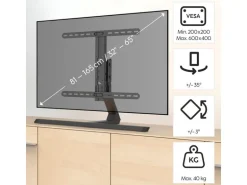 Hama Technics AG TV-Standfuss für 32-65 Zoll Schwarz