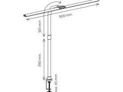 Hansa Schreibtischleuchte LED Nova 20 Watt, Schwarz