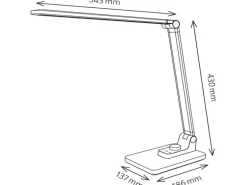 Hansa Schreibtischleuchte LED Breeze 9 W, 3000-5800 Kelvin, Silber