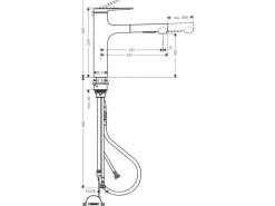 hansgrohe Küchenarmatur Zesis M33 Auszugsbrause, 2 Strahlen, sBox lite