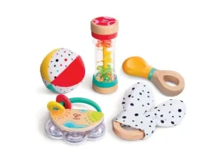 Hape Musikspielzeug 5-in-1-Baby-Sensorik-Set 5-tlg