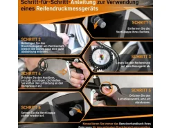 Hardtwerk Druckluft-Reifenfüllmesser Messbereich: 012 bar