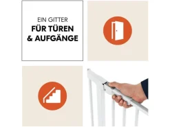 Hauck Türschutzgitter Clear Step Autoclose 2 +21 cm Weiss