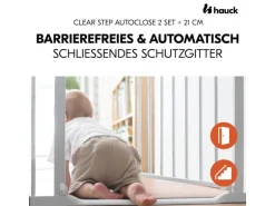 Hauck Türschutzgitter Clear Step Autoclose 2 +21 cm Weiss