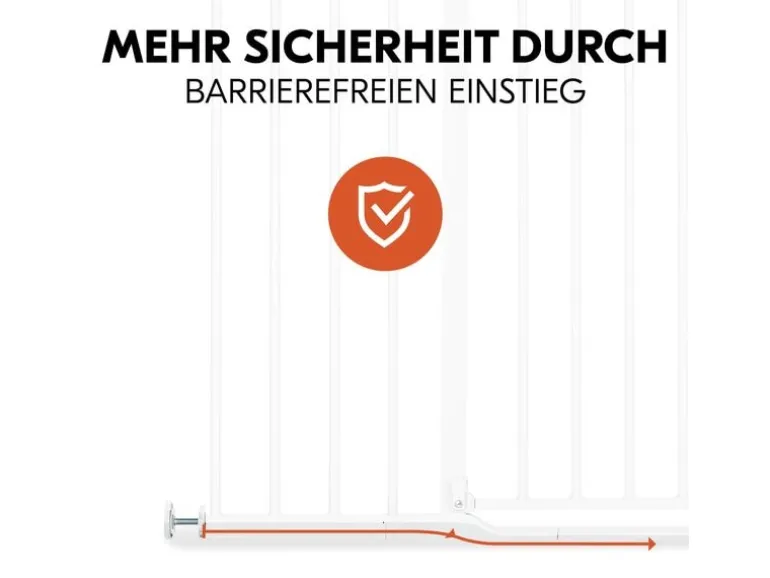 Hauck Türschutzgitter Clear Step 2 +21 cm Weiss