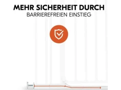 Hauck Türschutzgitter Clear Step Autoclose 2 +9 cm Weiss