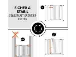 Hauck Türschutzgitter Clear Step Autoclose 2 +9 cm Weiss