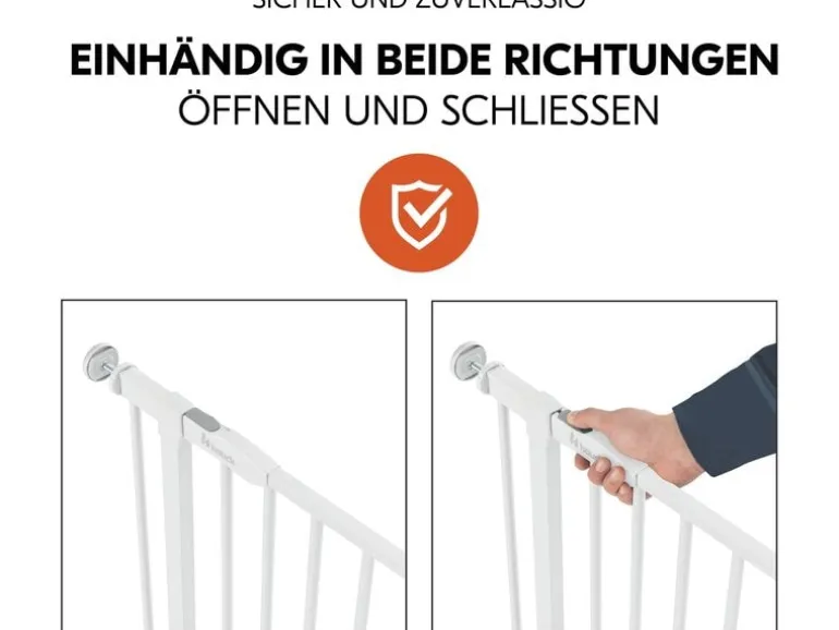 Hauck Türschutzgitter Open N Stop 2 Set +21 cm Weiss