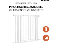 Hauck Türschutzgitter Open N Stop 2 Set +9 cm Weiss