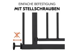 Hauck Türschutzgitter Open N Stop 2 Schwarz 75 cm - 80 cm