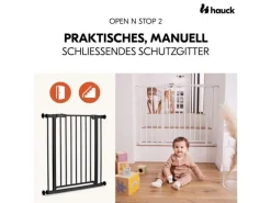 Hauck Türschutzgitter Open N Stop 2 Schwarz 75 cm - 80 cm
