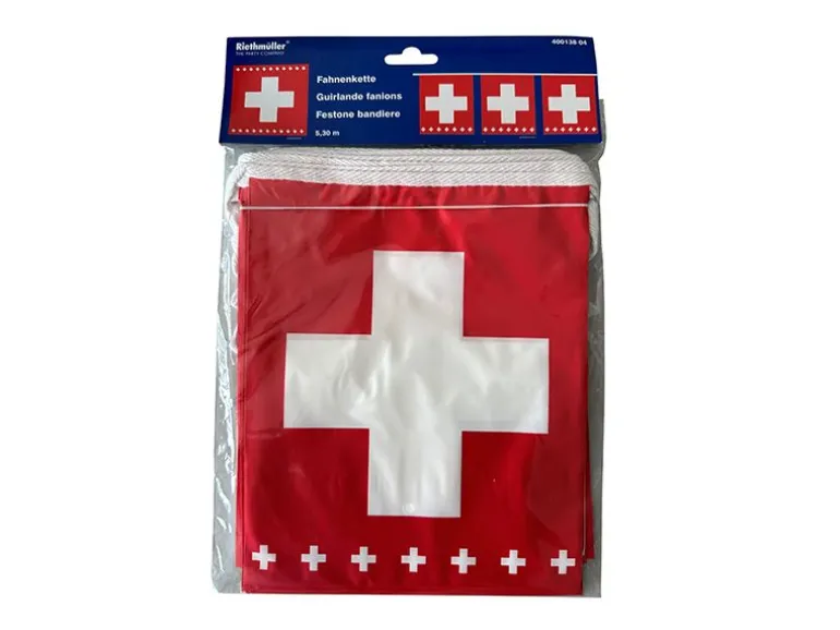 Haushaltsware Girlande Schweizerkreuz