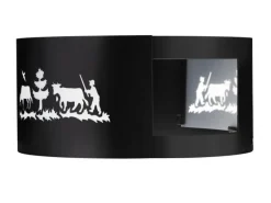 Heidi Cheese Line Fondue-Rechaud Windschutz Alpes XL Schwarz